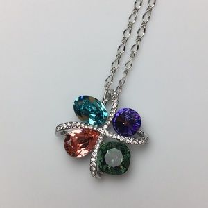 Swarovski Crystal Long Pendant Necklace